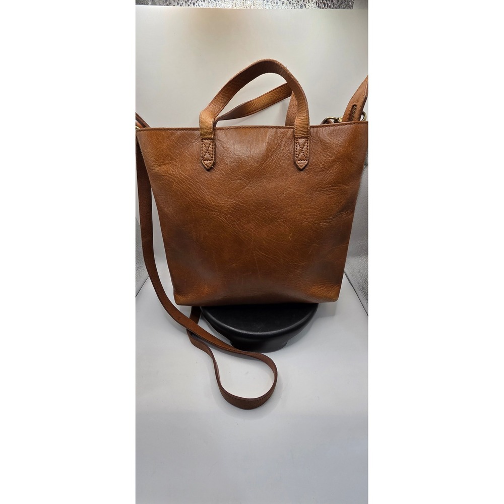 Madewell Zip Top Transport Crossbody Bag English Saddle Brown Leather Tote
